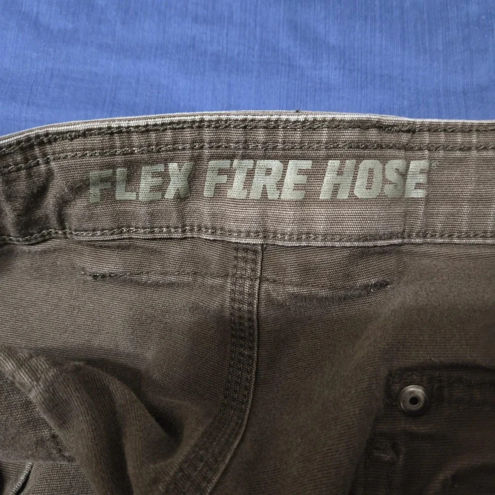 Duluth‎ Trading Co. Pants Mens 38x30 Brown Flex Fire Hose Cargo Slim Workwear